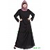 Pleated casual abaya- Black Pleated casual abaya- Black