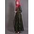 Pleated travel maxi dress - Olive Green abaya Pleated travel maxi dress - Olive Green abaya