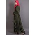 Pleated travel maxi dress - Olive Green abaya Pleated travel maxi dress - Olive Green abaya