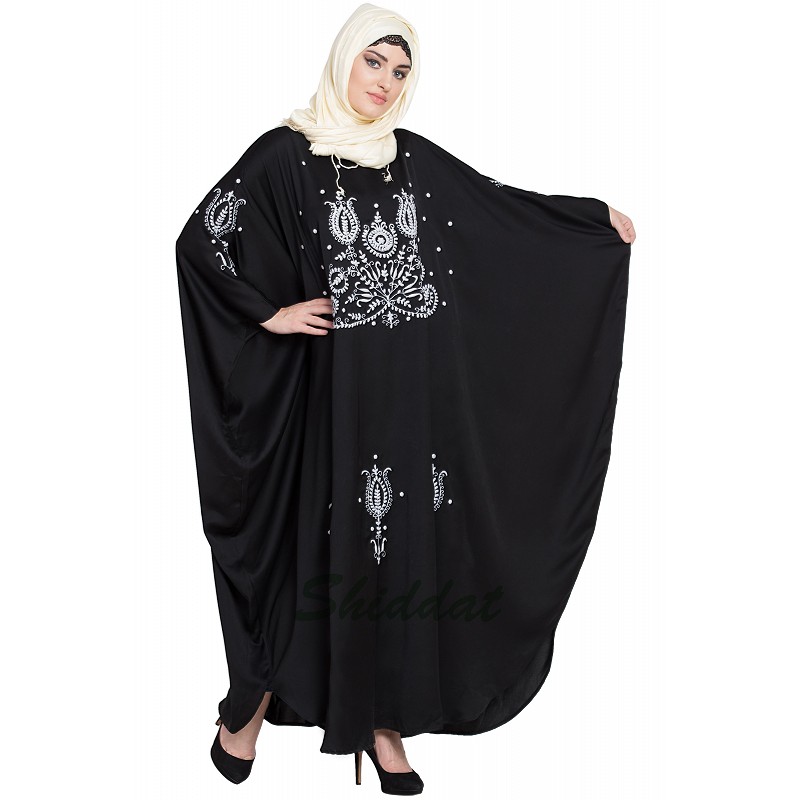 Kaftan abaya online- Buy Embroidered Designer kaftan abaya at www.shidd...
