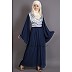 Designer Bohemian abaya- Navy Blue-Silver Designer Bohemian abaya- Navy Blue-Silver