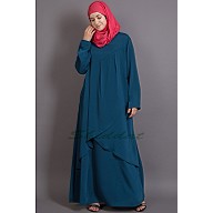 Asymmetrical abaya with Yoke design and panels Asymmetrical abaya with Yoke design and panels