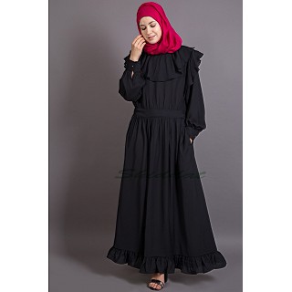 Black Bohemian abaya