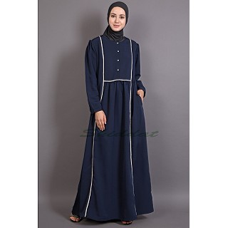 Classic abaya - Navy Blue