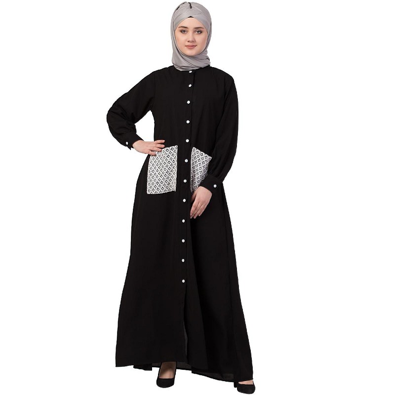 Front open Abaya- Buy latest designed abaya at www.shiddat.com