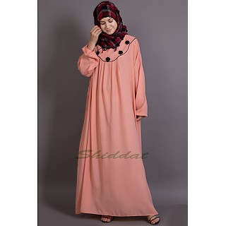 Bohemian Women Cover Up Kaftan Abaya with Scallop yoke design