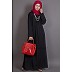 Asymmetrical Pleated abaya - Black Asymmetrical Pleated abaya - Black