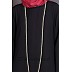 A-line Black abaya with back frills A-line Black abaya with back frills