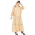 Frilled party wear abaya- Beige  Frilled party wear abaya- Beige