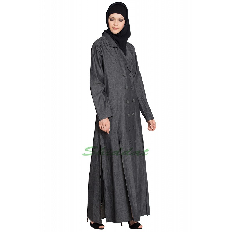 denim coat abaya