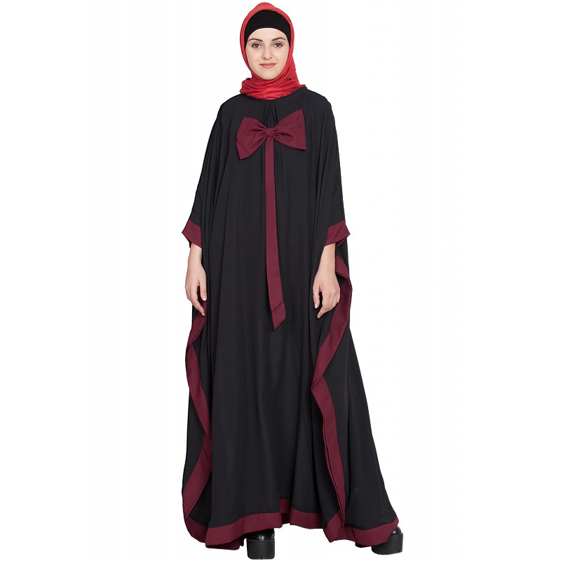 Abaya online in India- Kaftan style bow abaya