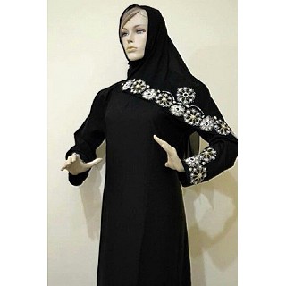 Rhinestone Pearl Metal beeds Handwork abaya