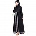 Black colored half front open Georgette Abaya Black colored half front open Georgette Abaya