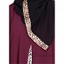 Abaya - maroon colored with tiger printed in front Abaya - maroon colored with tiger printed in front