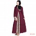 Abaya - maroon colored with tiger printed in front Abaya - maroon colored with tiger printed in front