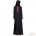 Abaya- Full Flair with Maroon Strip on Top Abaya- Full Flair with Maroon Strip on Top