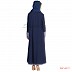 Abaya- Blue Colored with Print on Top  Abaya- Blue Colored with Print on Top