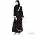 Abaya- sari design in black color Abaya- sari design in black color