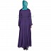 Pleated Purple Abaya - Nidha Fabric Pleated Purple Abaya - Nidha Fabric