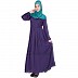 Pleated Purple Abaya - Nidha Fabric Pleated Purple Abaya - Nidha Fabric