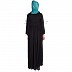Black pleated abaya- Nidha Fabric Black pleated abaya- Nidha Fabric