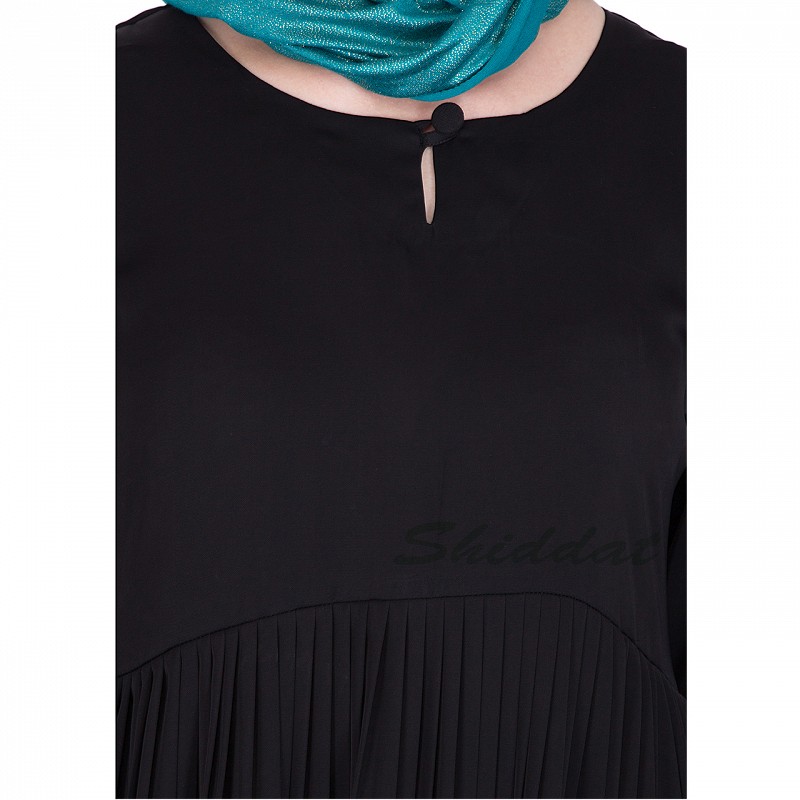 Pleated abaya online- Buy flared designer nidha Burqa | Naqab | Burkha