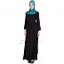 Black pleated abaya- Nidha Fabric Black pleated abaya- Nidha Fabric