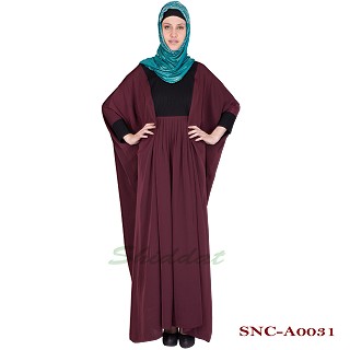 Pleated kaftan abaya - Nidha fabric 