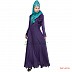 Pleated Nida Abaya - Dark Blue shade Pleated Nida Abaya - Dark Blue shade