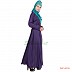 Pleated Nida Abaya - Dark Blue shade Pleated Nida Abaya - Dark Blue shade