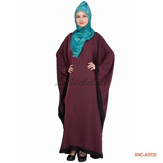 Classic Kaftan- Maroon Colored in Nida Fabric