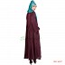 Umbrella abaya with pleats - Livid Brown