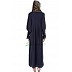 Pleated Abaya - Navy Blue 