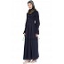 Pleated Abaya - Navy Blue 