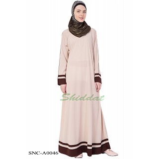 Casual  Abaya- Beige