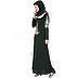 Designer Embroidered Abaya- Dark Green Designer Embroidered Abaya- Dark Green
