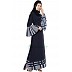 Casual Abaya with frill Sleeves - Navy Blue Casual Abaya with frill Sleeves - Navy Blue