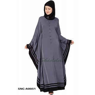 Classic Kaftan Abaya- Dim Grey 