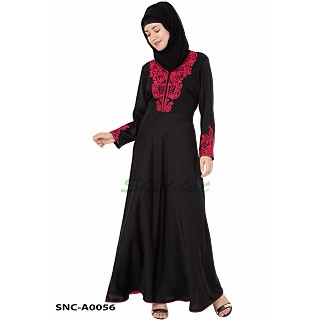 Designer Embroidered  Abaya- Black