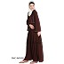 Simple A-line abaya- Coffee Brown color Simple A-line abaya- Coffee Brown color