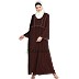 Simple A-line abaya- Coffee Brown color Simple A-line abaya- Coffee Brown color