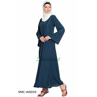 A-line abaya- Navy Blue