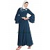 Embroidered abaya - Navy Blue Embroidered abaya - Navy Blue