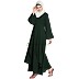 Layered abaya- Solid Bottle Green Layered abaya- Solid Bottle Green
