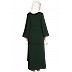 Layered abaya- Solid Bottle Green Layered abaya- Solid Bottle Green