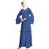 Embroidered abaya - Blue Embroidered abaya - Blue