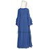 Embroidered abaya - Blue Embroidered abaya - Blue