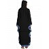Kaftan- classic black colored with blue printed borders Kaftan- classic black colored with blue printed borders