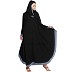 Kaftan- classic black colored with grey printed border Kaftan- classic black colored with grey printed border