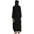 Black color kaftan with Grey printed borders Black color kaftan with Grey printed borders